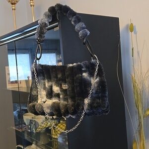 Black Fur Shoulder Bag